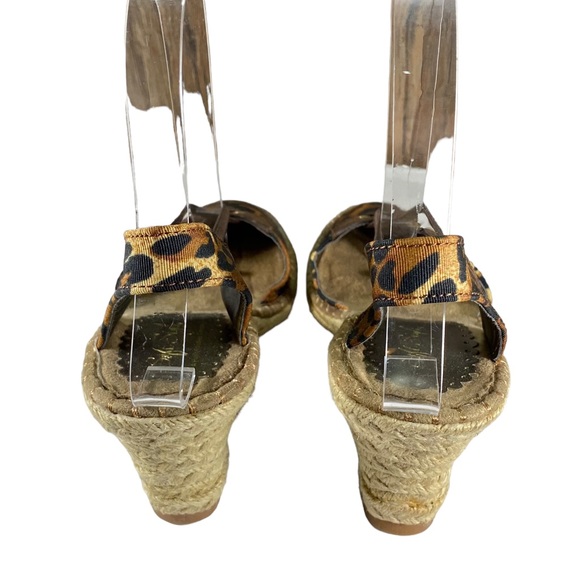 Soft Style Leopard Print Ankle Strap Wedges Womens Shoes Size 5.5 - Picture 5 of 10